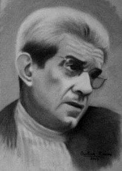 Figure 2: Drawing of Jacques Lacan. Artwork by Blatterhin / CC BY-SA 3.0.